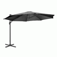 Parasol déporté professionnel Bolero Venice noir 3,5 m - DZ872