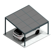 Pergola photovoltaïque autoportante en aluminium - De 2,4 à 12 kWc - Gamme PergiSol Pergola photovoltaïque autoportante en aluminium - De 2,4 à 12 kWc - Gamme PergiSol