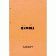 Rhodia bloc audit format 21x 31,8 80 grammes perforé jaune