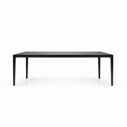 Table de réunion Alplus en Fénix - 220/240 x 120 cm - Structure acier noir - Garantie 3 ans