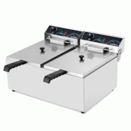 Vaiotec Friteuse électrique EASYLINE 2 cuves 17+17 litres - inox 11034