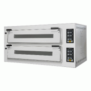 Vaiotec TOPLINE four à pizza électrique 6+6 x 34 cm (version profonde), thermostat numérique, 1100 x 1185 mm - argenté 12747