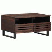 VidaXL Table basse marron 80x55x40 cm bois de massif manguier Modèle Grandeur Élite - 377502