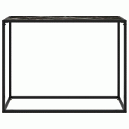 VidaXL Table console Noir 100x35x75 cm Verre trempé Modèle Zenith Fixe Plus - 322814