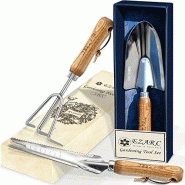 EZARC SET D'OUTILS DE JARDIN 3 PIÈCES EN ACIER INOXYDABLE AVEC MANCHE EZARC SET D'OUTILS DE JARDIN 3 PIÈCES EN ACIER INOXYDABLE AVEC MANCHE