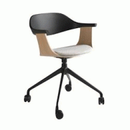 AC ANGEL CERDA Angel Cerdá Chaise de bureau pivotante en tissu gris clair et pvc noir 4130C 59 x 50 x 76 - gris multi-matériau 8435631031000 AC ANGEL CERDA Angel Cerdá Chaise de bureau pivotante en tissu gris clair et pvc noir 4130C 59 x 50 x 76 - gris multi-matériau 8435631031000