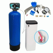 Adoucisseur d'eau bi bloc 25l fleck 5600 volumétrique mécanique complet avec accessoires Adoucisseur d'eau bi bloc 25l fleck 5600 volumétrique mécanique complet avec accessoires