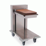 Chariot à plateaux à niveau constant - acier inoxydable AISI 304 - pour 120-150 plateaux - roulettes avec freins Chariot à plateaux à niveau constant - acier inoxydable AISI 304 - pour 120-150 plateaux - roulettes avec freins