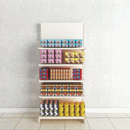 Elément de départ Gondole S50 H220xL100cm base+4 tablettes