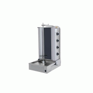 Électrique gril à gyros – gril à kebab avec moteur en bas – 4 brûleur – max. 70 kg – avec portes battantes – 60 x 70 cm – Réf. AKS-SG_0