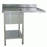 KBS Gastrotechnik KBS Centrale d'évier avec plan de travail lisse 1 cuve à gauche 1200x700x850 mm - Acier inoxydable 18/10 92011102