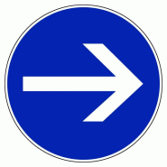 Panneau rond sens obligatoire diam 300 mm - 3460077