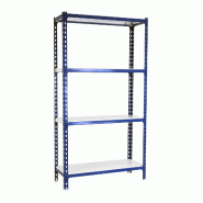 SimonRack Rayonnage métallique, 1500x1000x400 mm, 4 niveaux, tablette métallique, 180 kg au point de flexion, Bleu/Blanc - Simonclick - métal 84351