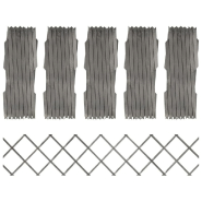 Vidaxl clôture à treillis 5 pcs gris bois de sapin massif 180x30 cm 316423