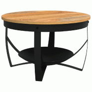 VidaXL Table basse Ø68x43 cm Bois d'acacia solide Modèle Apex Outdoor - 320795XL