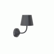 Zafferano Ai Lati Poldina Applique à LED 5.4W IP54 Gris Foncé 2700K 446lm, design moderne en aluminium pour éclairage extérieur et intérieur - gr