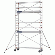 Échafaudage roulant aluminium AL 255 version standard - Hauteur de travail : 5,90 m - DUARIB - 613814 Échafaudage roulant aluminium AL 255 version standard - Hauteur de travail : 5,90 m - DUARIB - 613814