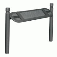 Assis-debout City - Structure en tube acier Ø 76mm - Assise perforée et cerclée de 2mm - Hauteur 747mm - Largeur 345mm - Longueur 900mm - Peint selon RAL - Poids 28kg - Fabrication Française_0