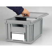 Couvercle coulissant gris pour caisse plastique athéna l.400 x p.300 mm - 2g04301