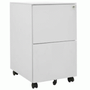 Décoshop26 - Caissons à tiroirs meuble de bureau sur roulettes 2 tiroirs 39 x 45 x 67 cm en acier gris clair DEC024577 - gris 3000254781769 Décoshop26 - Caissons à tiroirs meuble de bureau sur roulettes 2 tiroirs 39 x 45 x 67 cm en acier gris clair DEC024577 - gris 3000254781769