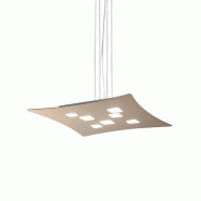 Gea Luce Suspension Isotta 10 Lumières Gx53 Tourterelle - Plafonnier 62X69Cm, Lumière Double Émission, Max 10X8W, Ampoules Exclues - marron 8000000