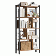 Helloshop26 - Bibliothèque de style industriel étagère de rangement à 4 niveaux meuble de rangement sur pied pour salon bureau 12_0004228 - 300022