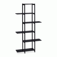 Helloshop26 - Étagère à plantes avec 6 niveaux pour salon ou véranda 150 x 78 x 24 cm en métal noir 13_0010981 - noir métal 3000245513430