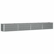 Helloshop26 - Jardinière moderne robuste extérieure design industriel 480 x 50 x 45 cm en acier galvanisé gris clair 02_0059202 - gris acier 300024