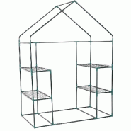 Helloshop26 - Mini serre de jardin 143 x 73 x 195 cm avec 6 étagères pratique et durable en PVC transparent 20_0019563 - 3000233014178