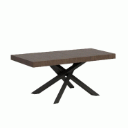 Itamoby Table Extensible 120/380X90 Cm Volantis Premium Pieds Noyer Anthracite - marron 8050598907306