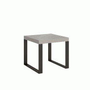 Itamoby Table extensible 90/246x90 cm Tecno Premium pieds anthracite cachemire - gris multi-matériau VE900TATECPRE-CH-AN