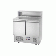 Meuble à pizzas compact 5GN1/6 Plan de travail en granit 2 portes 300L Atosa