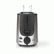 NEDIS grille pain 1 fente 1000w gris KABT310EAL - argenté 5412810336289