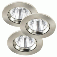 Nordlux Spot encastré FREMONT 3-Kit Métal Brossé Nickel, H.6.8 - IP23 - LED Module / Intérieur - gris 5701581415980