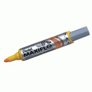 Pentel Maxiflo Green Label Marqueur pour Tableau Blanc à Pointe conique large Jaune - jaune plastique MWL5M-G