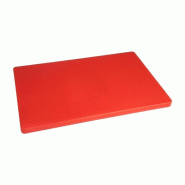 Planche à découper standard épaisse basse densité Hygiplas blanche - Rouge Planche à découper standard épaisse basse densité Hygiplas blanche - Rouge