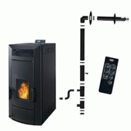 Poêle à granulés hydraulique Etanche Anita 21 kW Noir Sannover + Kit d’installation - 3760401213153 Poêle à granulés hydraulique Etanche Anita 21 kW Noir Sannover + Kit d’installation - 3760401213153