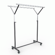 Portant double barre "Y" 140x180 cm Réglable