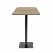 RestooTab - Mange-debout Milan T 50x50cm décor chêne quebec - marron fonte TB-MITFF-5050M-CH.QBC RestooTab - Mange-debout Milan T 50x50cm décor chêne quebec - marron fonte TB-MITFF-5050M-CH.QBC
