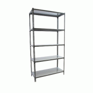 SimonRack Rayonnage métallique, 2000x1100x400 mm, 5 niveaux, tablette métallique, 200 kg au point de flexion, Antracite/Galvanisé - Simonclick - m�