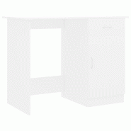 VidaXL Bureau Blanc 100x50x76 cm Bois d'ingénierie Modèle Nova Plus - blanc 801080