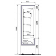 Vitrine verticale positive sans porte , idéal pour chr, traiteurs, boulangeries, pâtisseries et chocolateries -light 120 iarp_1