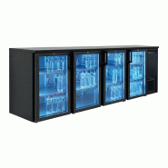 Arrière-Bar Réfrigéré 4 Portes Vitrées Battantes - 574 L - TEFCOLD - noir 5708181756147