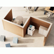 Cloisons acoustique avec revêtement tissu et structure bois