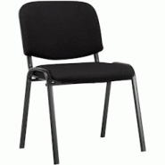 CLP Chaise visiteur Ken tissu Noir - noir textile 1028801 CLP Chaise visiteur Ken tissu Noir - noir textile 1028801