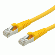 Cordon Cat.6A (Class EA) FTP AWG26, jaune, 0,5 m_0