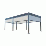 COULEURS DU MONDE Pergola bioclimatique Memphis 3x6m aluminium avec 4 écrans frontaux et 2 latéraux coulissants - gris aluminium 3700263329432 COULEURS DU MONDE Pergola bioclimatique Memphis 3x6m aluminium avec 4 écrans frontaux et 2 latéraux coulissants - gris aluminium 3700263329432