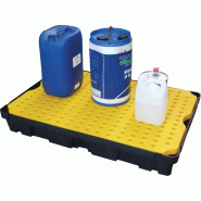 Cuvette de rétention PE - 100 l - Long. 1200 mm - sans pied - polyéthylène - 200 kg charge admissible