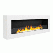 Divina Fire Cheminée au bioéthanol murale bio-cheminée 120x40 SIENA 120 Blanc - blanc 8055829980448