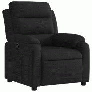 Fauteuil inclinable Noir Tissu Modèle Rervella - 373464